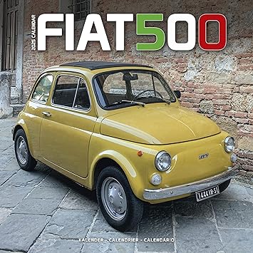 Photo 1 of 2025 Wall Calendar for Fiat 500, 12X12, Avonside Publishing