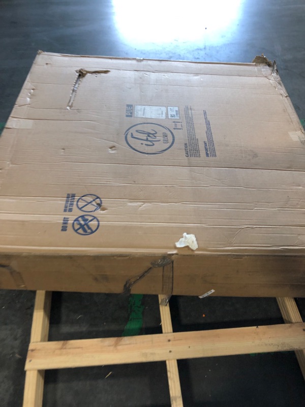 Photo 1 of Benjara Linn 54 Inch Square Dining Table, Open Shelf, Rustic Pine Wood, Gray and Brown