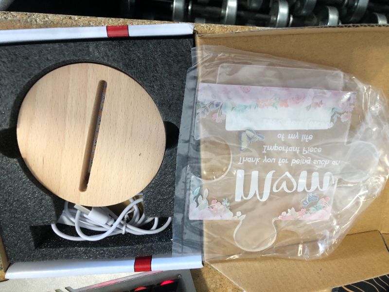 Photo 1 of Christmas Gifts for Mom from Daughter/Son, Puzzle Piece Sign with LED Light for Mom from Kids - Mothers Day/Birthday resents for Mom