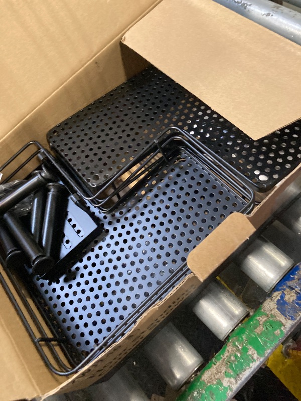 Photo 1 of Consumest Corner Shower Caddy Standing - 3-Tier Stainless Steel Shower Organizer with Soap Holder and 4 Hooks, Large Capacity Corner Shelf Stand for Bathroom, Rest Room, Black