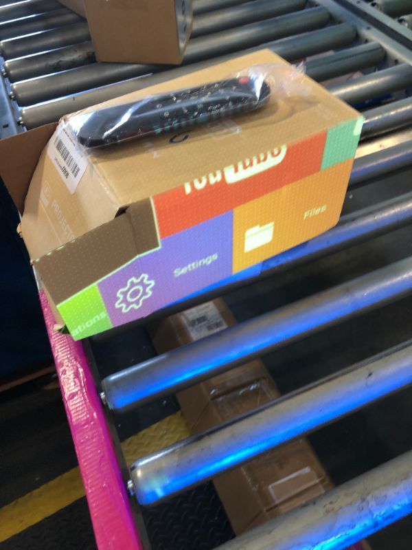 Photo 1 of ***black turning gear is the zoom adjust switch, please read user manual for item use*** Magcubic HY300PRO Mini Projector with WiFi and Bluetooth, 4K Support Smart Portable Projector Auto Keystone , Air Mouse Remote, Voice Control, 180 Degree Rotation, Ho