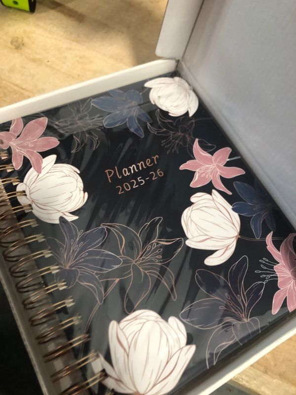 Photo 1 of 2025 Planner Weekly and Monthly, Jan 2025–Jun 2026, 18 Month 2025-2026 Planner Spiral Bound Hardcover Planner with Stickers & Gift Box, Large Daily Planner