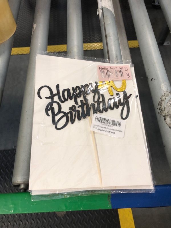 Photo 1 of 3 packs of SAMOKA Happy 40th Birthday Cake Topper,1 PCS Cheers to 40 Years Birthday Cake Pick,Happy 40 Birthday Cake Decoration for 40th Birthday Party Decorations (Black 40th)