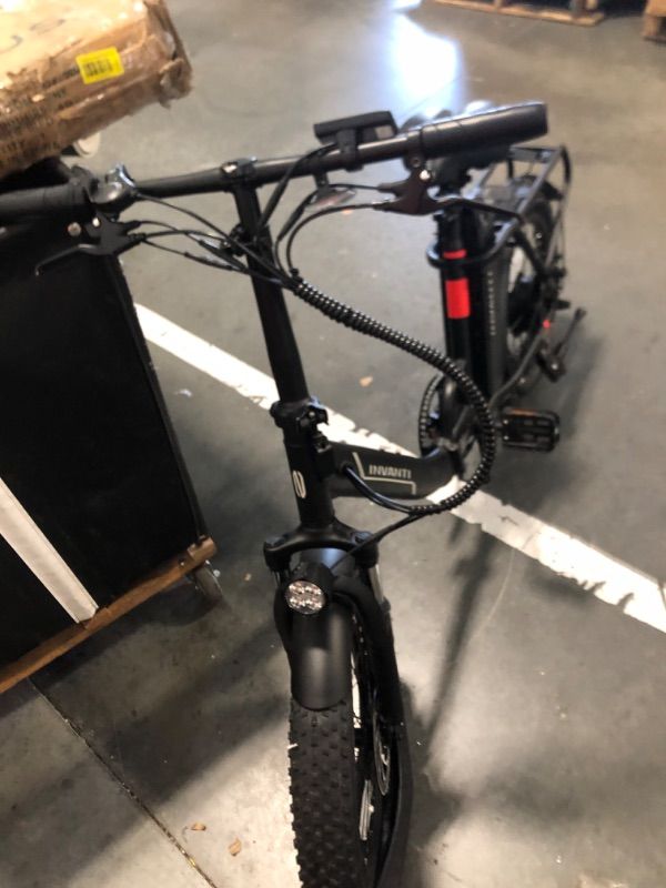 Photo 1 of INVANTI Electric Bike, 20" Fat Tire Step-Thru Electric Bicycle, 900W Peak Motor 45 Miles 20MPH Top Speed, Dual Suspension & 7-Speed Folding Ebike for Adults with Rear Rack