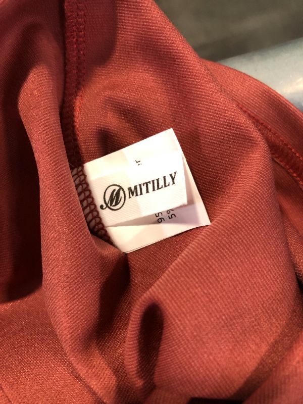 Photo 1 of ***MEDIUM SIZE*** MITILLY Womens Sleeveless Turtleneck Maxi Dress Patchwork Casual Solid Flowy Mock Neck Long Dress with Pockets Bean Paste Pink Medium