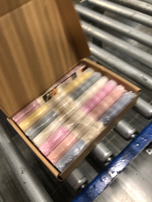 Photo 1 of 14 Pack Beeswax Taper Candles, Handmade Bees Wax Candle for Home, Dripless & Unscented Candle Sticks, 9" Long, Rainbow Colored by Kissingfish