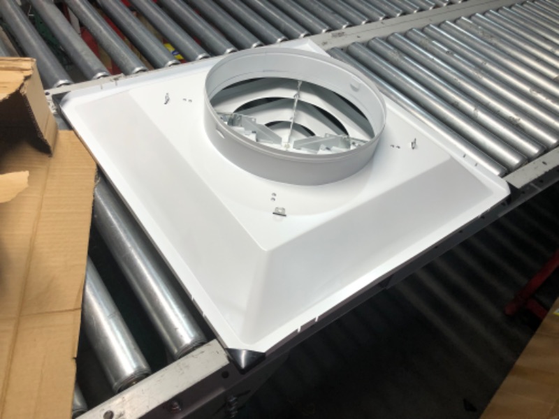Photo 1 of ***DAMAGED - BENT - SEE PICTURES***
Fits 24x24 Steel T-Bar Drop Ceiling Grid | 2x2 Feet Lay in Steel Air Supply Diffuser with Round 12" [Neck Size] by Handua | 3 Cone | Drop Celing Vent | White | Outer Dimension: 23-3/4" x 23-3/4"