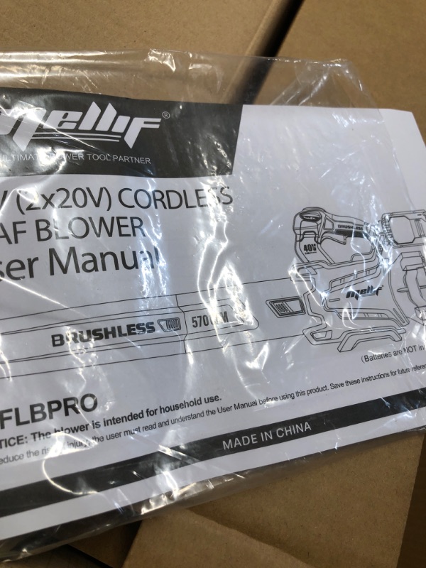 Photo 1 of (no refund) (not functional) (sold for parts only) Mellif Cordless Leaf Blower Compatible with Dewalt 20V Max Batteries (Tool ONLY) - 570 CFM, 145 MPH
