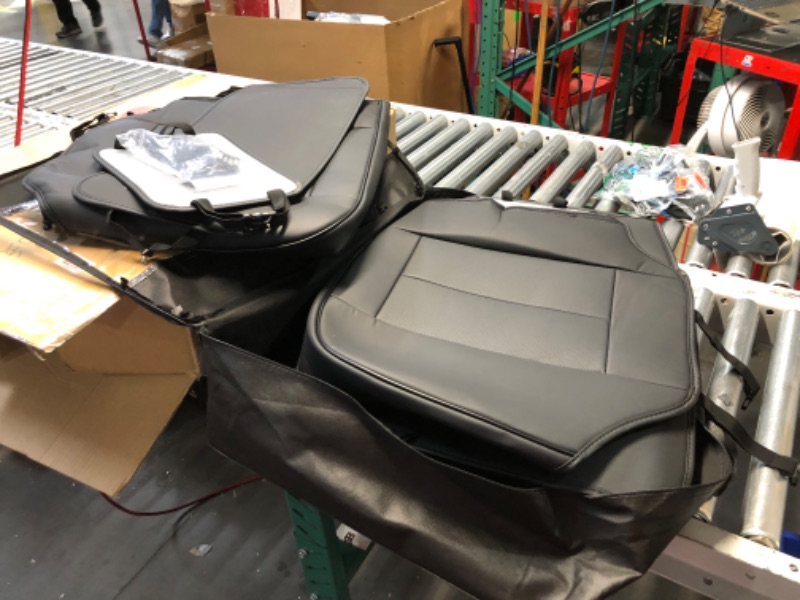 Photo 1 of ***USED - INCOMPLETE - ZIPPER BROKEN - SEE PICTURES***
Coverado Car Seat Covers Full Set, Seat Covers for Cars, Black Car Seat Cover, Car Seat Protector Waterproof, Nappa Leather Car Seat Cushion, Car Seat Covers Front Seats and Back Fit for Most Cars