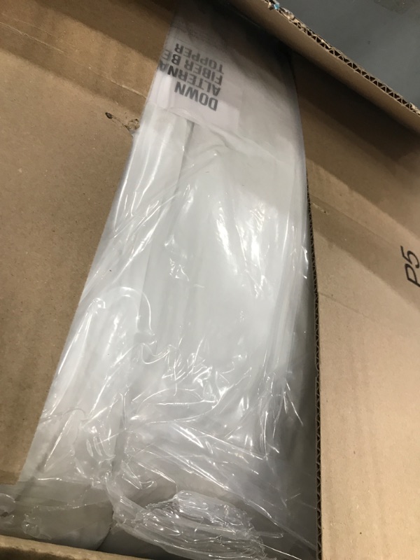 Photo 1 of LUCID Ultra Plush 3 Inch Down Alternative Fiber Bed Mattress Topper - Allergen Free Pillow Top - Soft and Breathable Cotton Percale Cover - TWIN, White