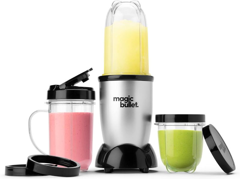 Photo 1 of ***BLENDER ONLY - MISSING CONTAINERS - SEE PICTURES - HEAVILY USED AND DIRTY - UNABLE TO TEST***
Magic Bullet Blender, Small, Silver