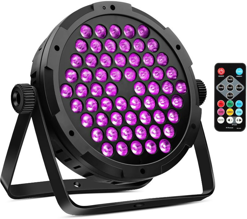 Photo 1 of 60 LEDs Par Light DMX - 90W RGB Stage Par Light Remote Control Sound Activated Auto Play Uplights for Events Church Club Wedding Party Mobile Music Live DJ Show Entertainment Stage Lighting
