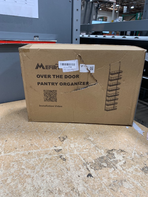 Photo 1 of Mefirt Over The Door Pantry Organizer, Wall Mount Spice Rack, Pantry Hanging Storage and Organization, 8 Adjustable Baskets Heavy-Duty Metal for Home & Kitchen, Back of Door Seasoning Rack - Black