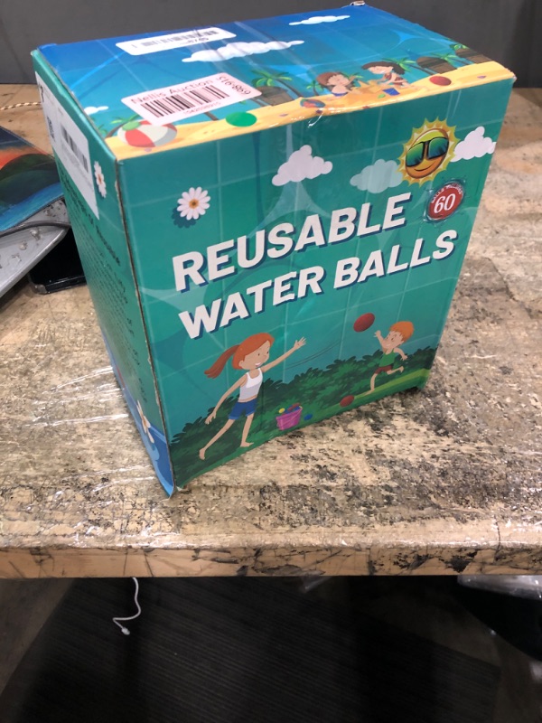 Photo 1 of 60 Pcs Reusable Water Balls, Reusable Water Balloons for Outdoor Toys and Games, Water Toys for Kids and Adults Boys and Girls - Summer Toys Ball for Pool and Backyard Fun