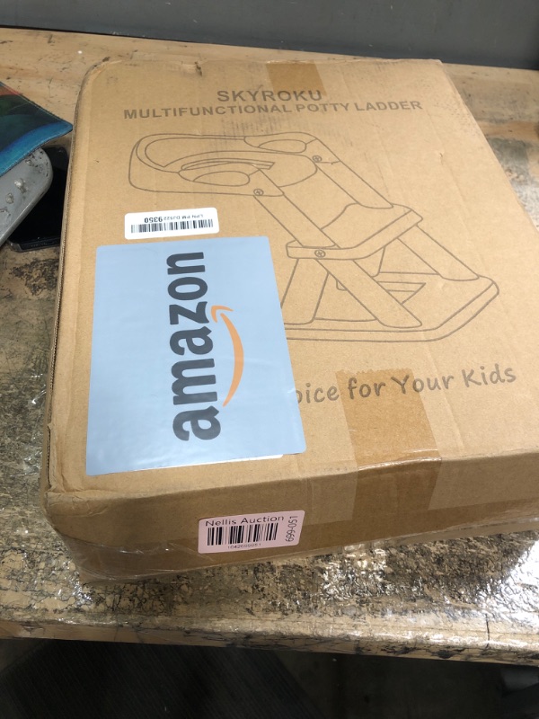 Photo 1 of SKYROKU 8868 Potty Training Seat with Step Stool - Adjustable Height, Non-Slip, Splash-Proof, Foldable 2-in-1 Toddler Potty Seat with Armrests and Replaceable Cushion - Fits Most Toilets (Grey)