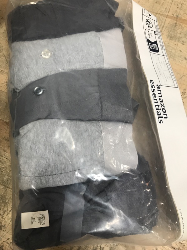 Photo 1 of Amazon Essentials Cotton Jersey Boxers - Men's Underwear, Available in Big & Tall, Grey Heather/Charcoal Mix, Pack of 5, Small