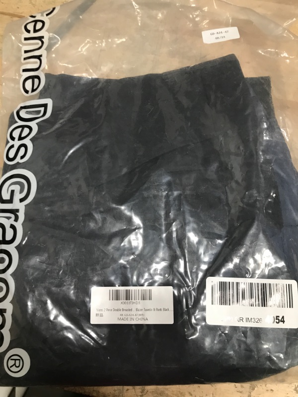 Photo 1 of *PANTS ONLY* Mens 2 Piece Double Breasted Suits Slim Fit Wedding Suits for Men Solid Color Blazer Tuxedo & Pants Black………33