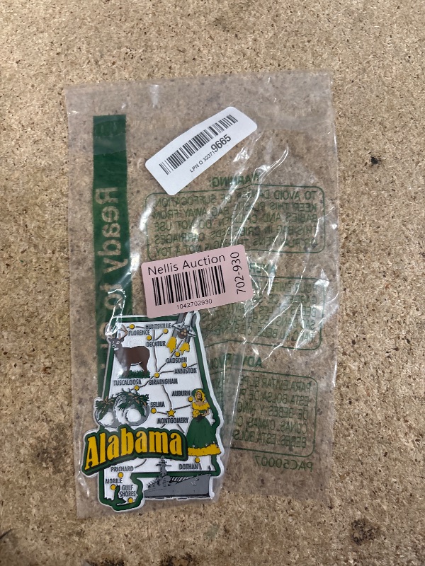 Photo 1 of Alabama Jumbo State Magnet by Classic Magnets, 2.9" x 4.1", Collectible Souvenirs Made in The USA