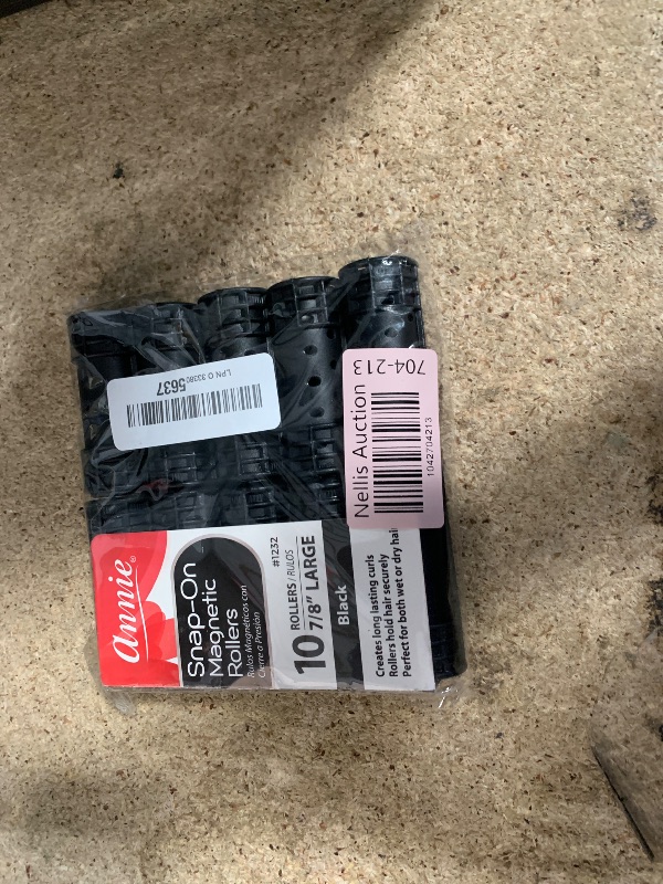 Photo 1 of Annie Snap On Magnetic Rollers 7/8" Black 10 pack