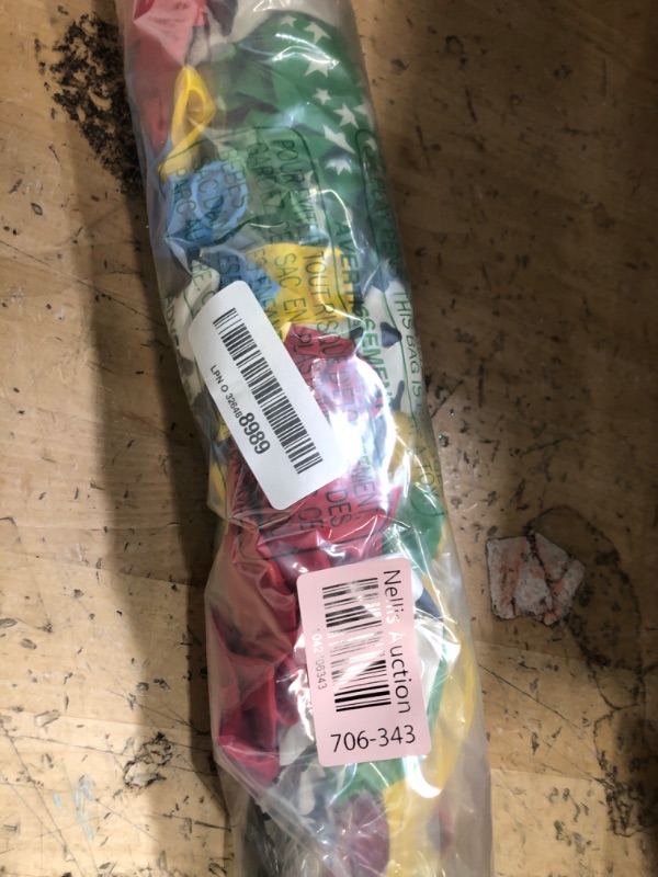 Photo 1 of 68Pcs Red Yellow Blue Toy Balloons 12 Inch Light Blue Cloud Cow Print Balloons for Baby's Birthday Story and Football Party Themed Decorations.