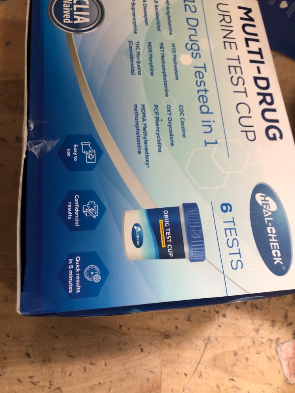 Photo 1 of 6 Pack Multi Drug Urine Test Cup 12 Panel with Temperature Strip,Testing 12 Different Drugs,Instant Multi Panel Drug Screening Test Kit