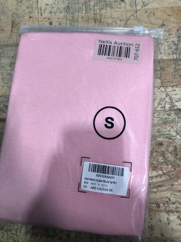 Photo 1 of Areecin Women's Mock Neck Tops Ribbed Knit Slim Fitted High Neck Long Sleeve Shirts Basic Casual Pullovers Tee Tops Pink SMALL SIZE