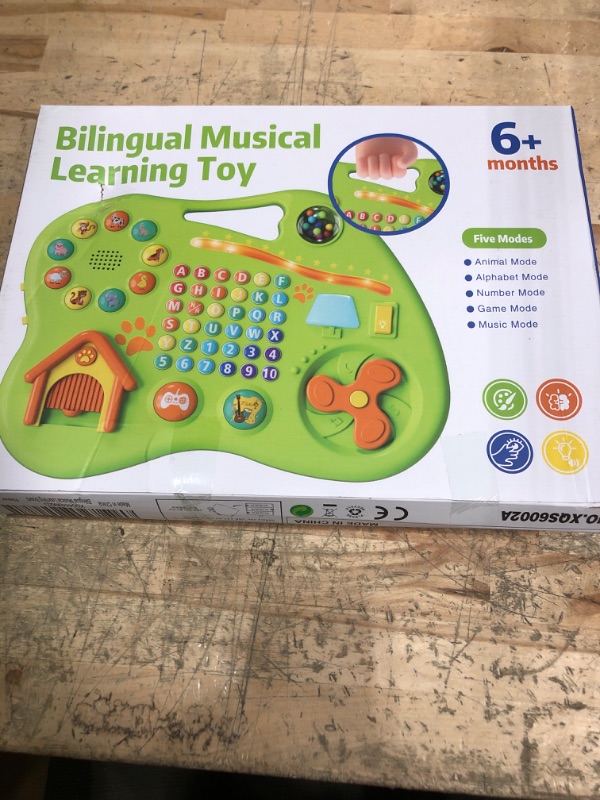 Photo 1 of 9-in-1 Bilingual Educational Toy for 1 Year Old Girl Boy, Montessori Musical Toys for Toddlers 1-3, Learning Baby Toy 6-12-18 Month Age, First Christmas 1st Birthday Gifts for 1-2 Year Old