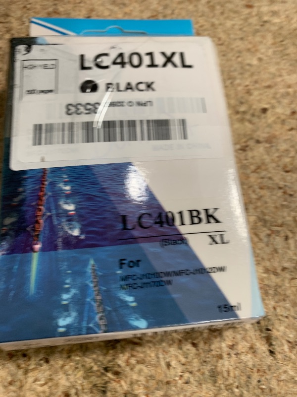 Photo 1 of 401XL Black Ink Cartridge High Yield Compatible with Brother LC 401 XL LC401XL LC401BK LC401 Ink Cartridges for Brother MFC-J1010DW MFC-J1012DW MFC-J1170DW MFC-J1800DW Printer BK Ink