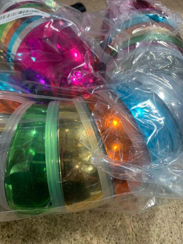 Photo 1 of 12 Count 6" Jumbo Metallic Easter Eggs Plastic Fillable Include Golden Surprise Eggs 6 Shiny Colors Empty Shell for Filling Treat Toys Kids Easter Basket Stuffers Filler Hunt Easter Party Favor