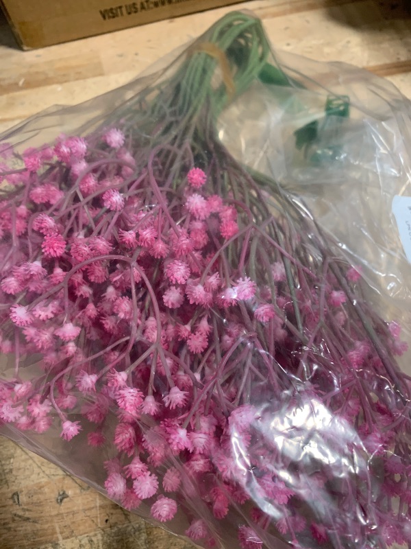 Photo 1 of Babys Breath Aitificial Flowers 10 pcs 40 Branches Pink Fake Baby Breath Flowers Artificial Bulk Gypsophila Bouquets Real Touch Faux Flowers for Wedding Floral Arrangement Party Home decoration