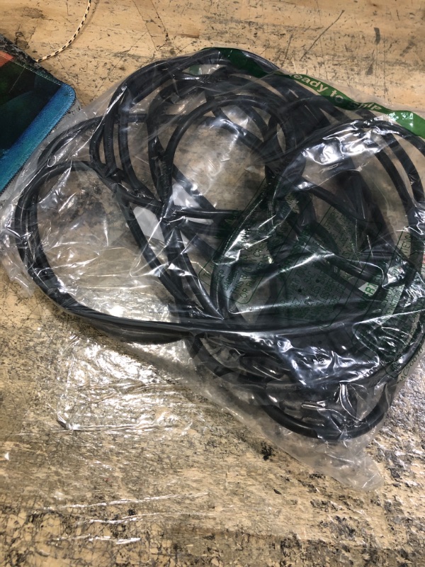 Photo 1 of 14/3 Gauge Heavy Duty Outdoor Extension Cord 30 FT, 90 Degree Angled 3 Prong Plug, 14 Gauge Power Cable with 3 Outlets, 14AWG, 15A, 125V, 1875W, ETL Listed, Black Wire, with Free Carrying Strap+Ties