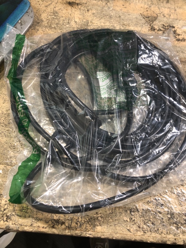 Photo 1 of 14/3 Gauge Heavy Duty Outdoor Extension Cord 30 FT, 90 Degree Angled 3 Prong Plug, 14 Gauge Power Cable with 3 Outlets, 14AWG, 15A, 125V, 1875W, ETL Listed, Black Wire, with Free Carrying Strap+Ties