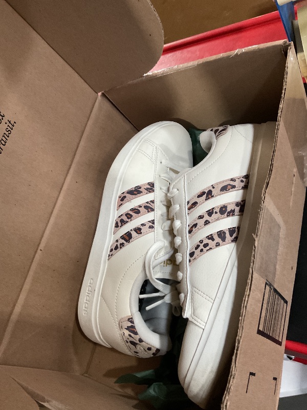 Photo 1 of adidas Women's Grand Court 2.0 Sneaker, White/Hazy Copper/Gum, 7.5