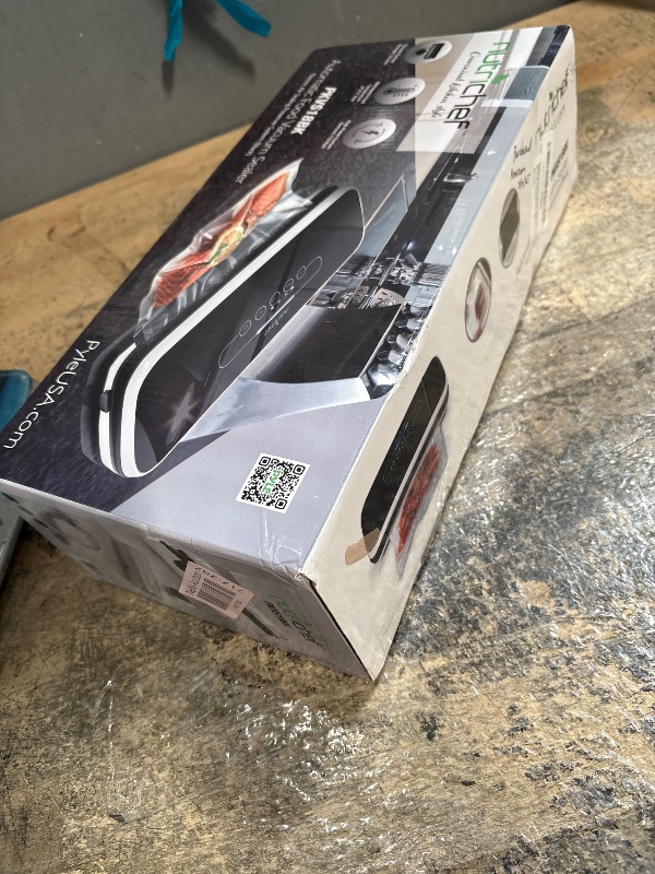Photo 1 of ***(NO RETURNS OR REFUNDS/ FOR PARTS ONLY/ NON FUNCTIONAL***
NutriChef Food Vacuum Sealer Machine - Automatic Air Sealing System for Dry & Moist Foods, LED Touch Controls, Includes Vacuum Bags, Hose & Wine Stopper, High Suction Power, 14"x6"x3", Black