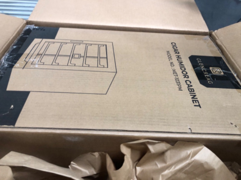 Photo 1 of GLENCREAG Cigar Humidor Cabinet with Automatic LED Light, Extra Large Size for 250 Cigars, Spanish Cedar Lining, Tight-Seal Magnetic Door, Adjustable Hygrometer, Gift for Cigar Lover