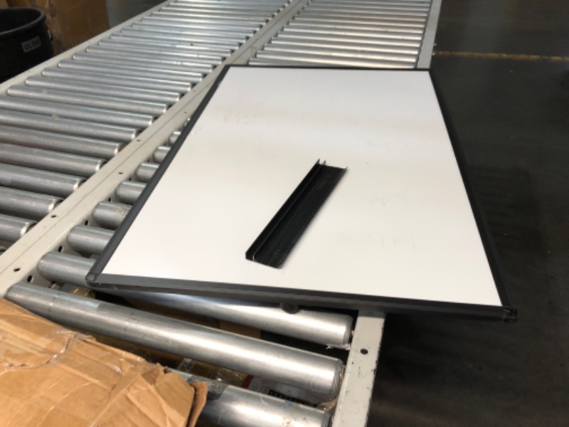 Photo 1 of ***DAMAGED - DENTED AND WARPED - SEE PICTURES***
VIZ-PRO Magnetic Whiteboard Easel Black, 36 x 24 Inches, Portable Dry Erase Board Height Adjustable for School Office and Home