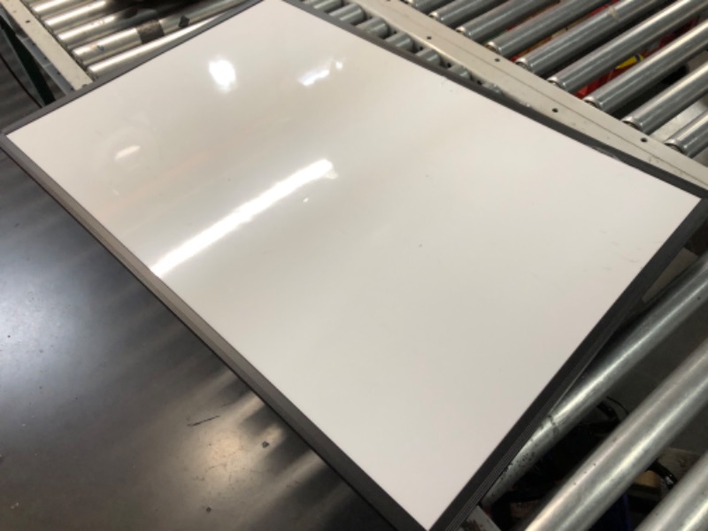 Photo 1 of ***DAMAGED - DENTED AND WARPED - SEE PICTURES***
VIZ-PRO Magnetic Whiteboard Easel Black, 36 x 24 Inches, Portable Dry Erase Board Height Adjustable for School Office and Home