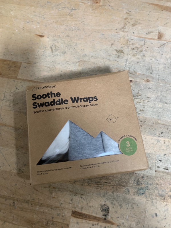 Photo 1 of 3-Pack Organic Baby Swaddle Sleep Sacks - Swaddles for Newborns, Infant 0-3 Months, Baby Girls, Boys, Soft & Snug Newborn Sleep Sack, Nursery Swaddling Blankets, Velcro Closure (Cloud)