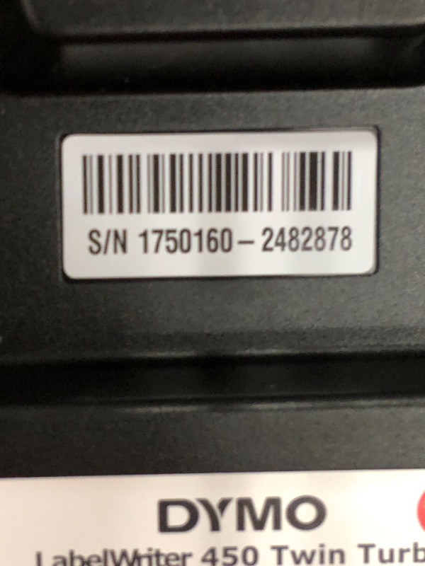 Photo 1 of DYMO Label Printer | Label Writer 450 Twin Turbo Direct Thermal Label Printer, Fast Printing, Great for Labeling, Filing, Shipping, Mailing, Barcodes and More, Home & Office Organization