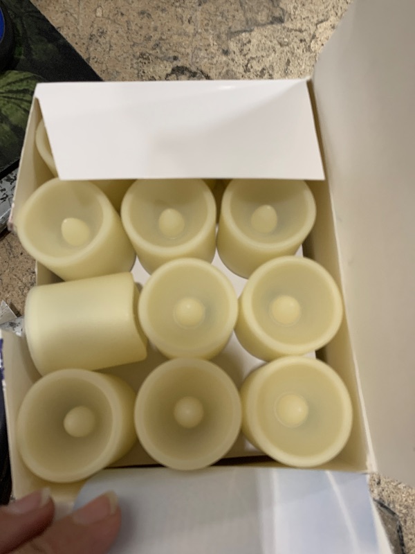 Photo 1 of Homemory 24Pack Flickering Flameless Votive Candles, 200+Hour Long Lasting Electric Fake Candles, Battery Operated LED Tealight for Wedding, Christmas Decorations, Outdoor (Battery Included)