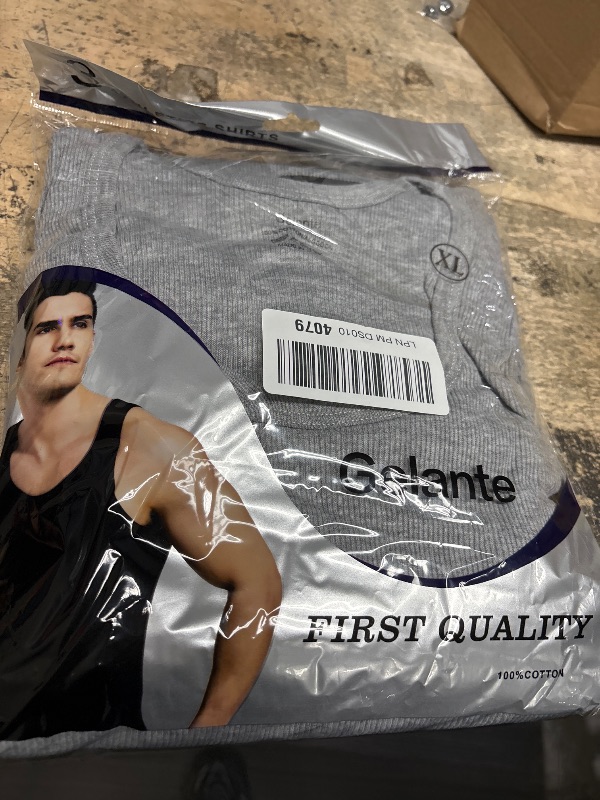 Photo 1 of Gelante 6 Packs 100% Cotton Athletic Men's Basic Tank Top 7001-AST-XL Assorted