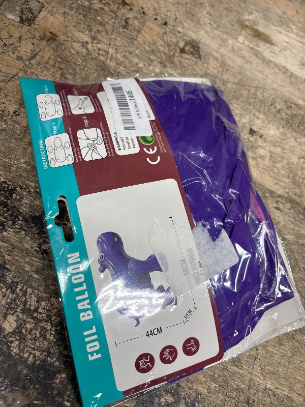 Photo 1 of 4D Walking Balloons Animal Foil Balloon Lion Panda Alpaca Cow Horse hippo leopard Ballon Jungle Forest Zoo Theme Baby Shower Birthday Party Supplies (4D Hippo)