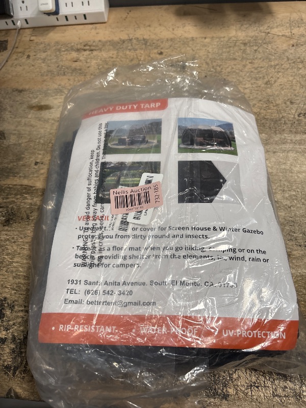 Photo 1 of Alvantor Heavy Duty Tarp Waterproof 12'x12' Tarpaulin Ground Trailer with Rust Grommet Weather Resistant Cover Outdoor Camping 10 Mil Thick PE Floor Lightweight Mat Octagonal