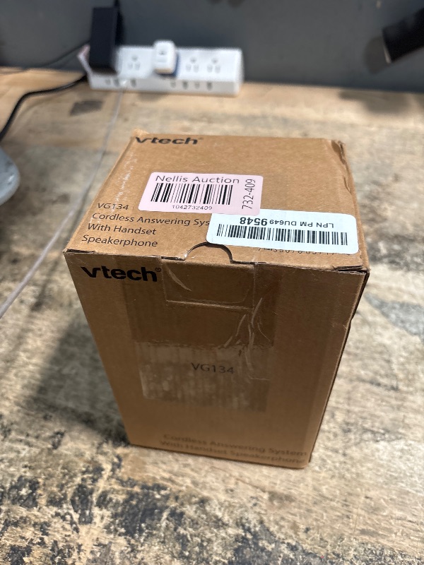 Photo 1 of [New] VTech VG134 DECT 6.0 Cordless Home Phone with Bluetooth Connection, Digital Answering Machine, Backlit Display,Full Duplex Speakerphone, Caller ID/Call Waiting,1000 ft Range (White/Grey)