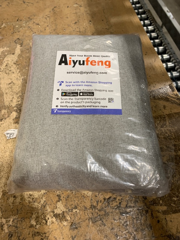 Photo 1 of Aiyufneg Light Grey 100% Blackout Curtains 54 Inch Length for Small Window Short Gray Curtains Textured Farmhouse Drapes Room Darkening Noise Reduce Grommet Top Window Curtain, 2x40x54