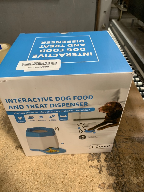 Photo 1 of PETNF Rechargeable Dog Treat Dispenser with Button - 400ml Large Capacity Automatic Pet Puzzle Feeder, Interactive IQ Training Toy for Dogs