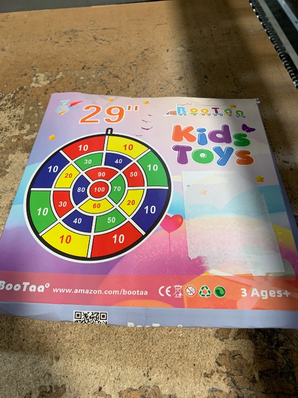 Photo 1 of 29" Large Dart Board for Kids, BooTaa Kids Dart Board with 12 Sticky Balls, Boys Toys, Indoor/Sport Outdoor Fun Party Play Game Toys, Birthday Gifts for 3 4 5 6 7 8 9 10 11 12 Year Old Boys Girls