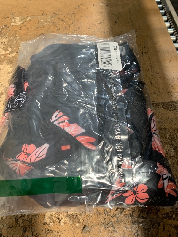 Photo 1 of Aleumdr Women Swimsuits with Shorts Capris Blouson Printed Two Piece Bathing Suits Black 402 Large