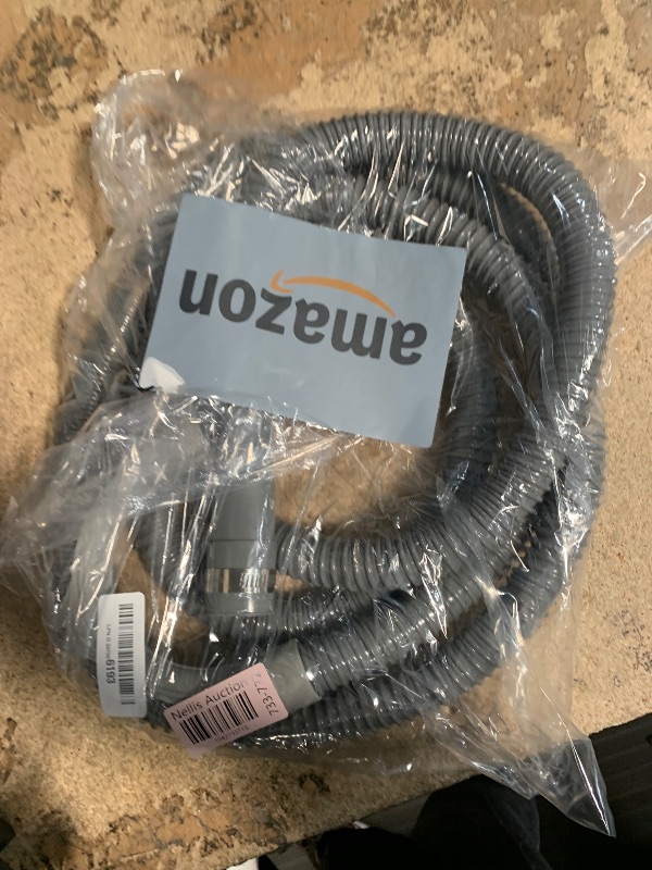 Photo 1 of [12ft]Universal Washing Machine Drain Hose Flexible Extension Hose with Clamp, Industrial Grade Polypropylene Corrugated,Fit for Most Household Washing Machines(10-Years Warranty by TOMOON)