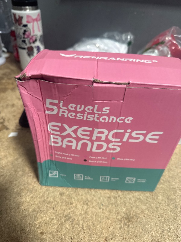 Photo 1 of RENRANRING Resistance Bands for Working Out, 150LBS Exercise Bands, Workout Bands, Resistance Bands Set with Handles for Men Women, Legs Ankle Straps for Muscle Training